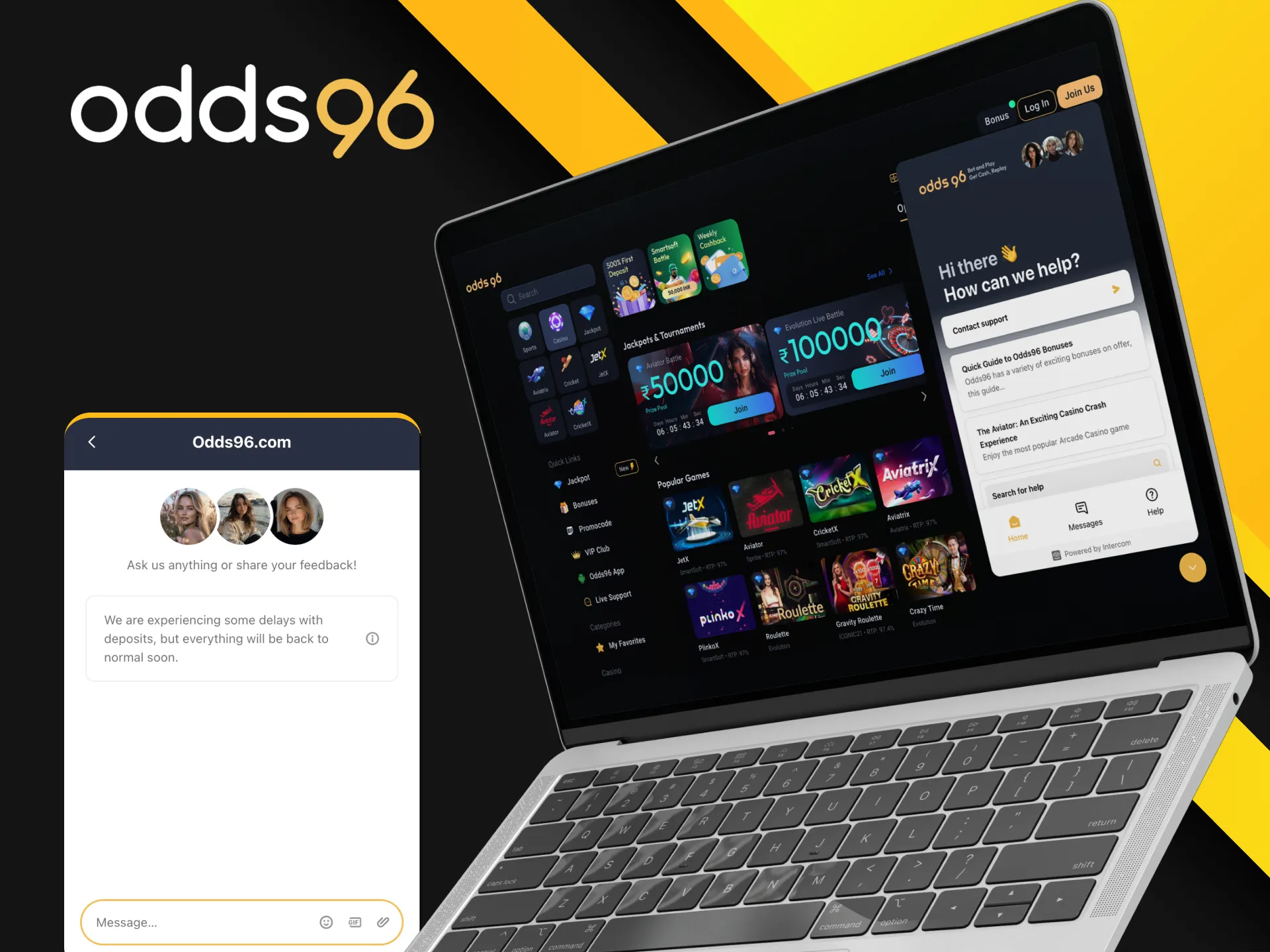 Odds96 customer support available 24/7